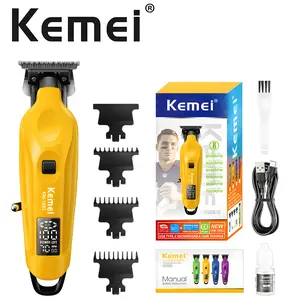 Kemei Km-1693 Men's Professional Hair Trimmer, Cordless Hair Clipper, USB Charging, 7000rpm High Precision Carving Razor, 1200mah Battery, Adjustable Speed