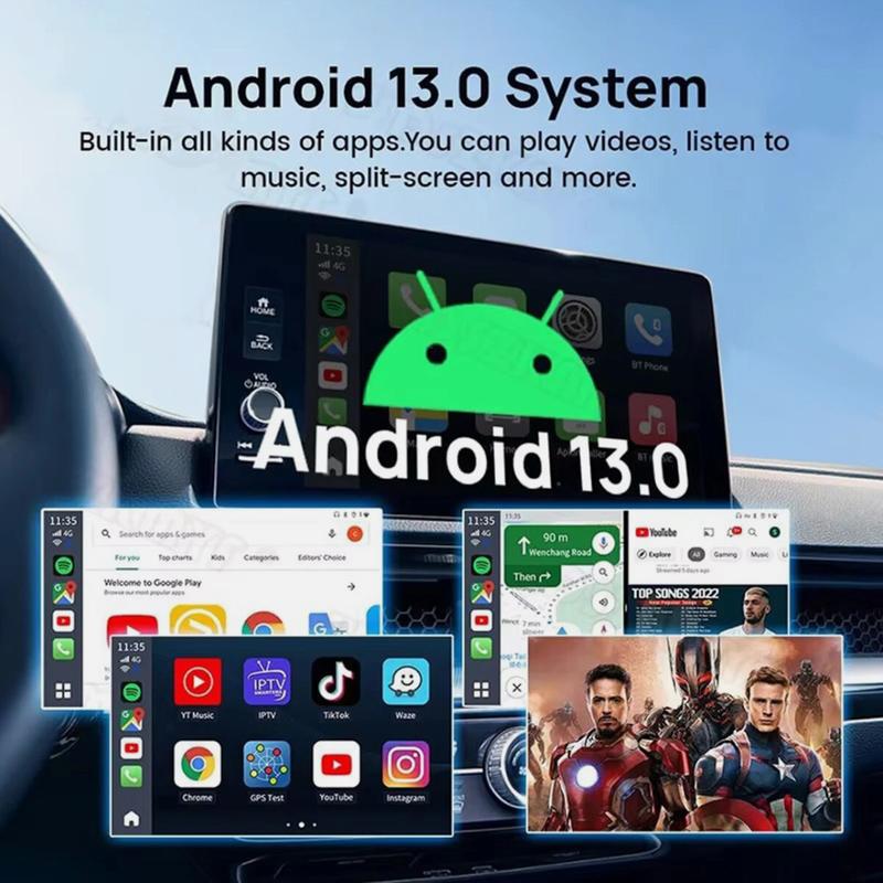 Android 13 CarPlay AI Box Wireless CarPlay Android Auto WIFI Adapter Converter w Netflix YouTube