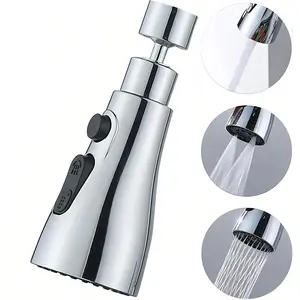 3-function kitchen sink faucet head, 360-degreerotating faucet spray head, kitchen sink spray nozzle,with accessory filter screen