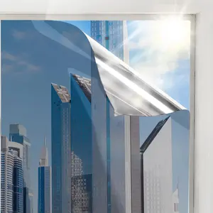 Blackout Window Film  Window Cling, Adhesive UV Heat Light Blocking Tint Protecting Reflective Heat Control Glass Sticker Black Out Door Sticker for  Office, (40 X 300cm) Black