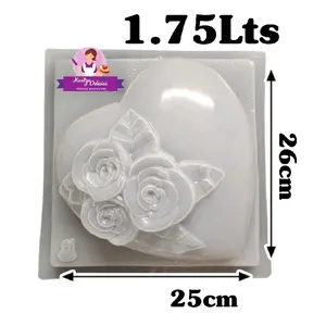 Heart with Roses Mold / Corazón con Rosas Molde