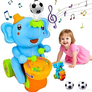 Interactive Musical Crawling Elephant Toy with Blowing Balls & Lights - Interactive Sensory Toy for Infants 6-12 Months | Engaging Birthday Gift Children's Day Gift for Boys & Girls