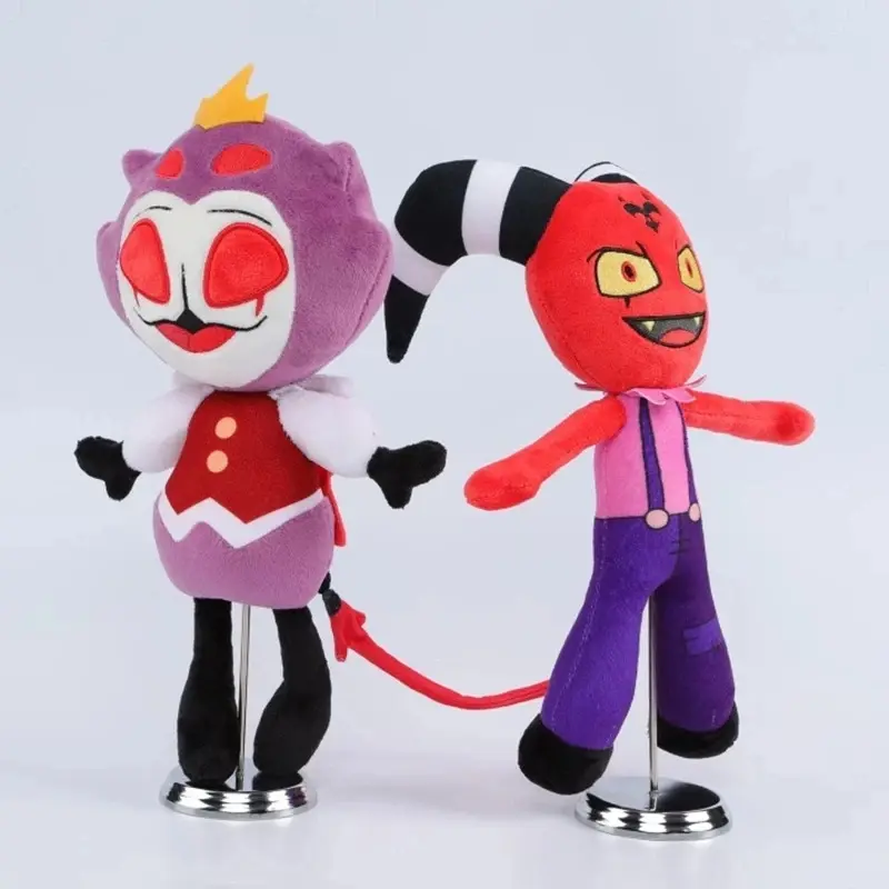 30cm Helluva Boss Plush Dolls - Plush Fabric, PP Cotton Filled Soft Stuffed Toys for Babies, Unisex Baby Shower Gifts, Featuring Asmodeus, Loona, Stolas, Loo Lander, Blitzo Featured Characters (No Extras Included), A