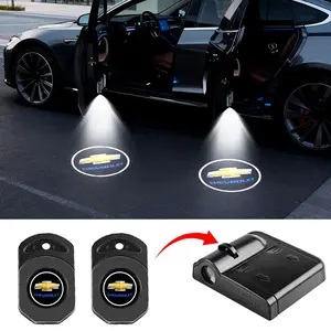 Chevrolet Car Door Welcome Lights, LED Car Lights, High Definition Logo Projection, Fits Cruze, Equinox, Malibu, Trax Models, Exterior Decoration Accessories