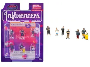 "Influencers" 6 piece Diecast Figure Set Limited Edition for 1/64 Scale Models by American Diorama
