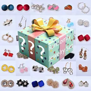 Jewelry Mystery Box – Trendy Fine Jewelry with Random Necklaces, Earrings, Bracelets, Charms & Adjustable Rings, Cute Surprise, Waterproof, Durable, Perfect Gift