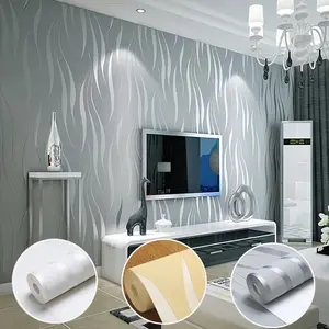 Thick 3D Modern Seaweed Pattern Self-Adhesive Wallpaper, 20.86in*118.11in, Easy to Apply, Ideal for Living Room, Bedroom, TV Background