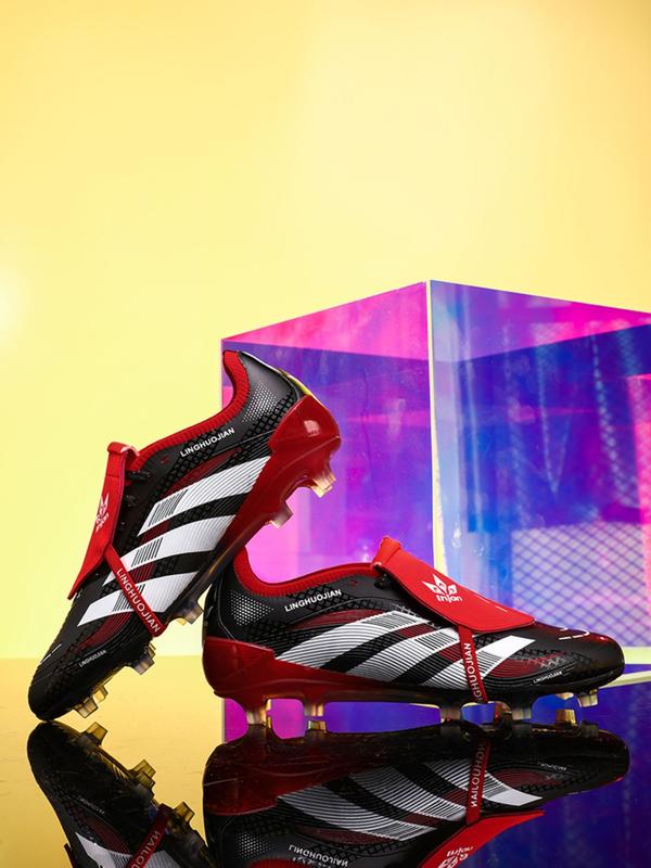 Men Women Lace-Up Soccer Shoes, Football Cleats, Long Stud Adult Sports Boots, Lawn Training Sneakers, Comfortable Durable Design