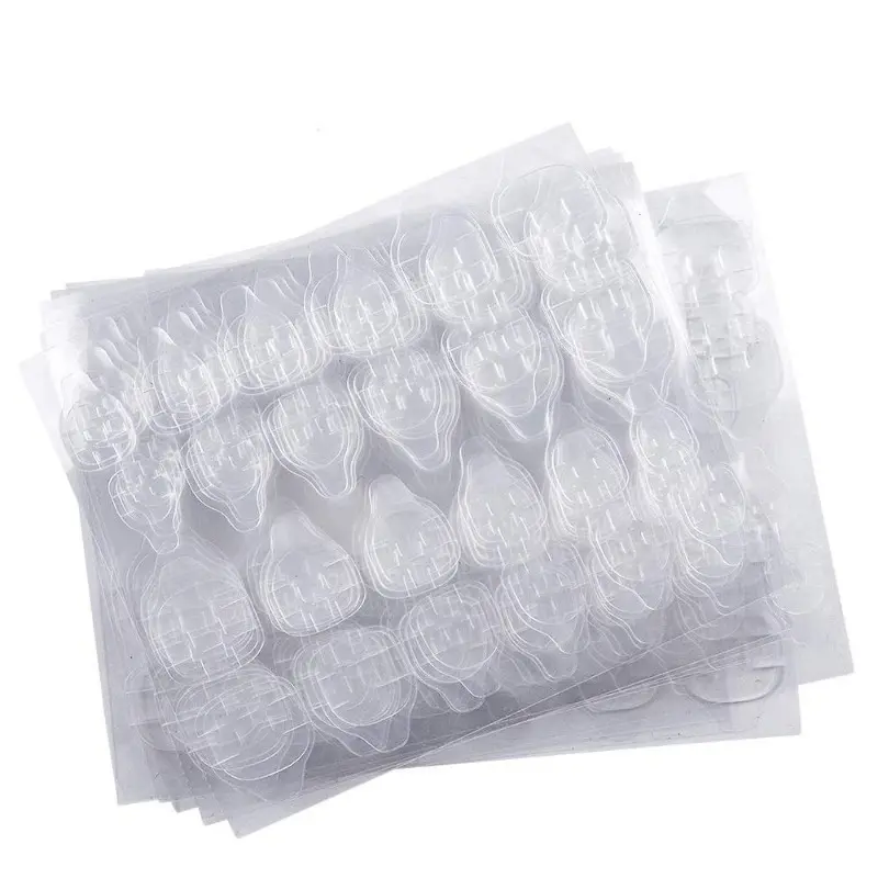 EBANKU 50Sheets Nail Adhesive Tabs, Double-Side Nail Glue Stickers for Press on Nail Sticky Tabs Waterproof Breathable Jelly Adhesive Tabs Manicure -1200Pcs