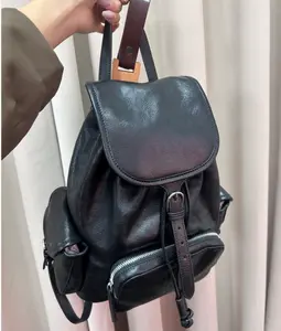 Fashionable women’s genuine cowhide leather backpack — lightweight everyday bag suitable for work, travel, and commuting