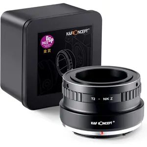 K&F Concept Lens Mount Adapter T2-NIK Z Manual Focus Compatible with T-Mount (T/T-2) Screw Mount SLR Lens to Nikon Z Mount Camera Body