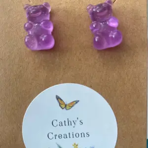 Purple Gum Gum Earrings
