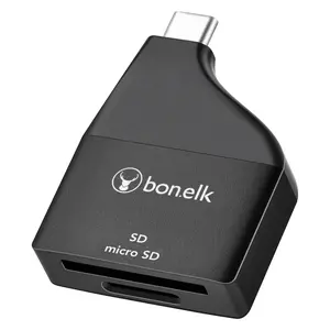 Bonelk 2-in-1 USB C Memory Card Reader Adapter with Dual Slot for MicroSD, SD Cards and UHS-I Cards
