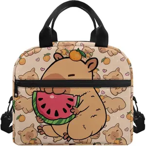 Kindergarten Lunch Box for Boys 4-6 Watermelon Preschool Lunch Box for Girls 6-8 Lightweight Meal Bag with Adjustable Shoulder Strap for Toddler Elementary School Students