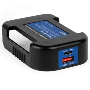 Battery Adapter, USB Charger Compatible with Bosch Professional Battery 18V USB Phone Power Source Charger Adapter with Type-C Fast Charging (Adapter Only)