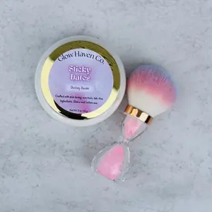Glow Haven Co. Sticky Dates Dusting Powder - Warm Gourmand Talc Free Powder- Skin Loving Non Toxic Ingredients, 3 oz Jar Makeup Scent