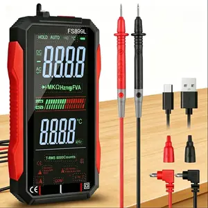 True RMS Digital Multimeter 6000 Count Auto-Ranging Voltage Tester with NCV Smart Voltmeter for Home Car Electrical Testing Electrician Tool