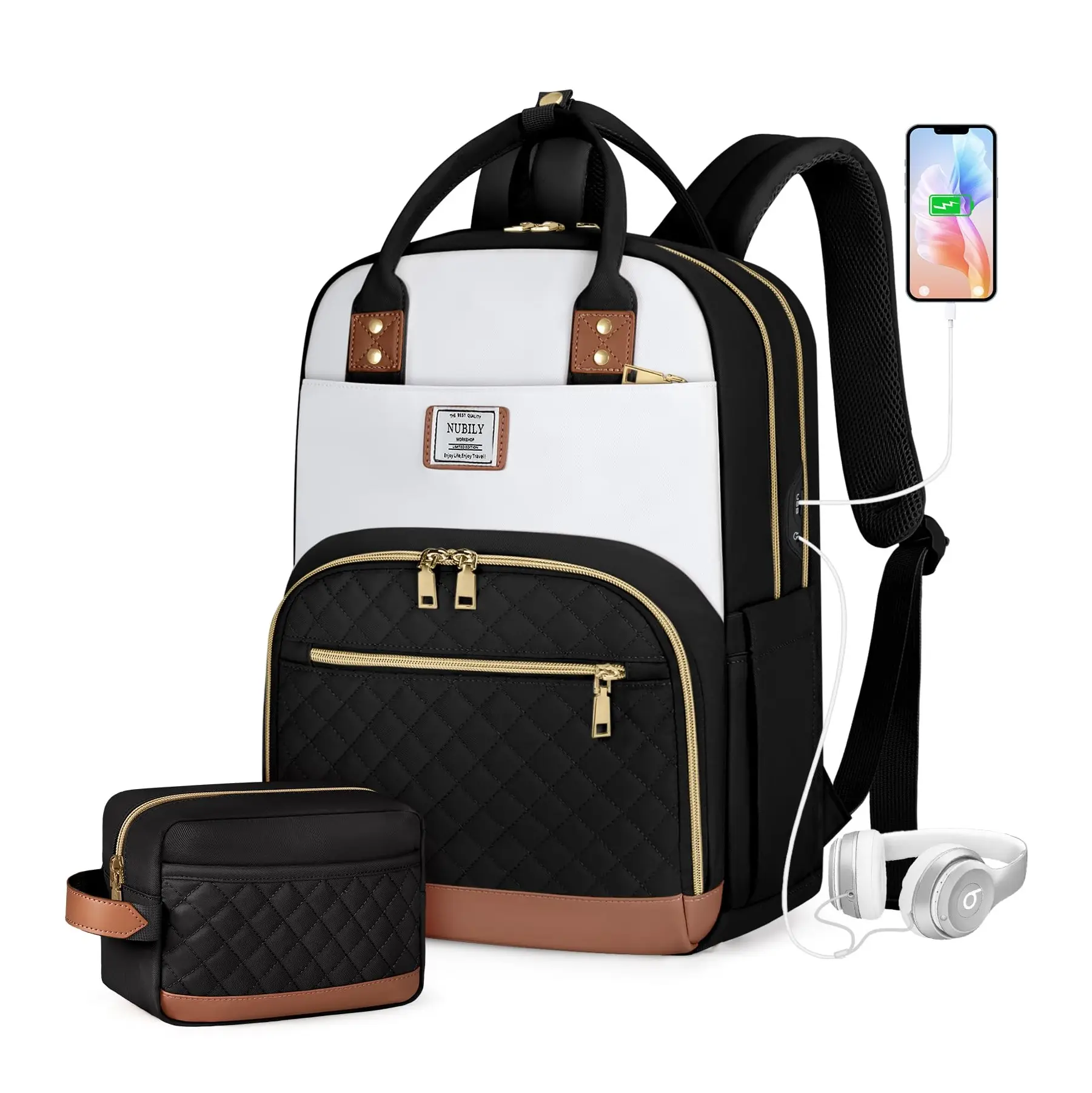 RAINSMORE Backpack 15.6 Inch Laptop Backpack