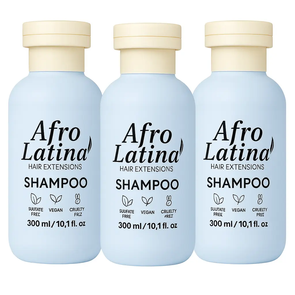 Afro Latina Strength & Balance Shampoo Grow Trio 300ml Each - Vegan Collagen & Botanical Extracts for Scalp Health & Hair Strength