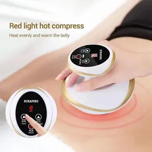 NRPC Electric Scraping Cupping Therapy Massager - Adjustable Lightweight Suction Cup with Heating for Back, Neck, Body, Arm Guasha (Sports & Outdoor Fitness Ab Training Protective Gear Accessory), Back Massagers, Neck Massager