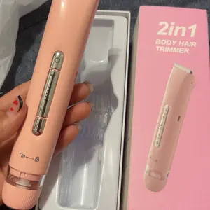 Electric Bikini Trimmer for Women, 1 Set Rechargeable 2 in 1 Body & FacialHair Removal for Winter Gift, Waterproof Wet &Dry Use Trimmer for Women, Halloween Christmas Gift, Fall Essentials