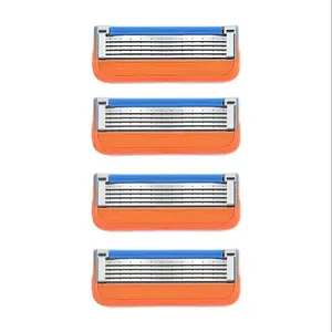 4-Pack Replacement Blade Heads, Five-Layer Blades, Manual Shaving Razor Head, Universal Precision Trimmer