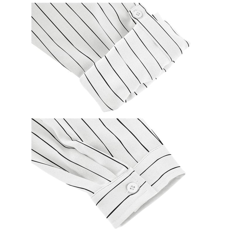 Imily Bela Womens Long Sleeve Button Down Cotton Linen Shirt Blouse Loose Fit Casual V-Neck Tops