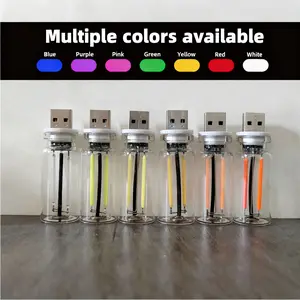 Car Touch Control Atmosphere Light, Car Interior Light, Ceramic LED Glass Bottle, USB Touch Night Lamp, Multi-Color, Indoor Outdoor, Bedside Ambient Lighting, Interior Car Lights