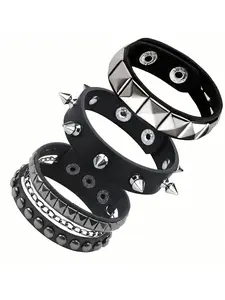 Punk Studded Decor Bracelet, Fashionable Bracelet for Party, Daily Clothing Decor, Trendy All-match & Exquisite Jewelry for Birthday Gift, Punk Style Jewelry
