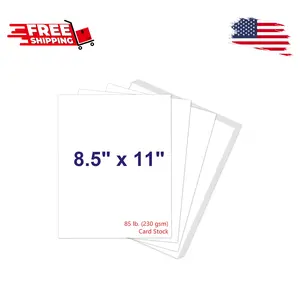 White Cardstock 8.5 x 11, 230gsm, 85 Lb Heavy Card Stock for Printer (30 Sheets)