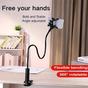 Flexible Aluminum Alloy Tablet Phone Stand, Adjustable Neck Design, Suitable for Bed Table Sofa, Fits 4.7 Inch Devices, Christmas Gift Idea