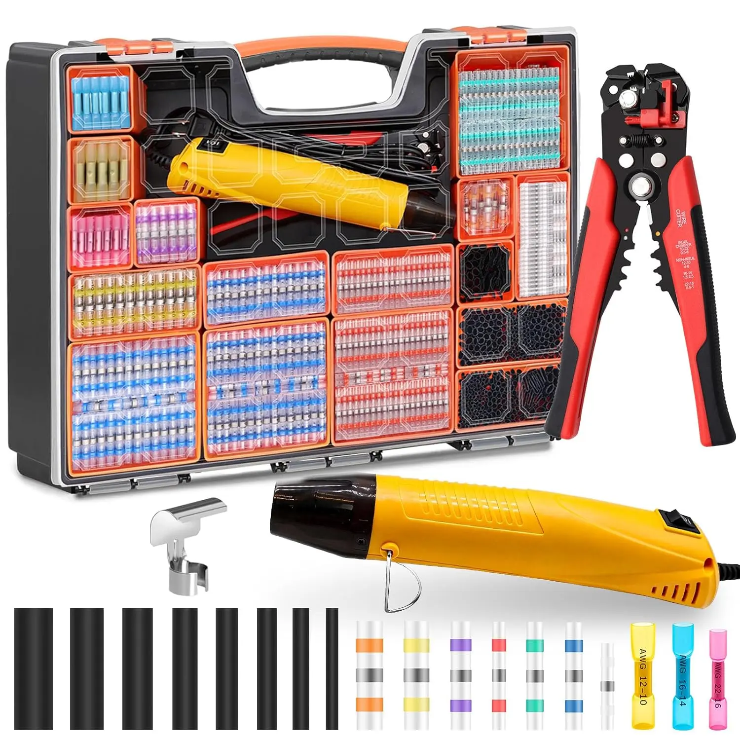 2066 count  -in- Heat Shrink Solder Seal Wire Connectors Kit:  Solder Stick  Connectors, Heat  & Wire Stripper for Automotive, Marine & Electrical Projects Automotive