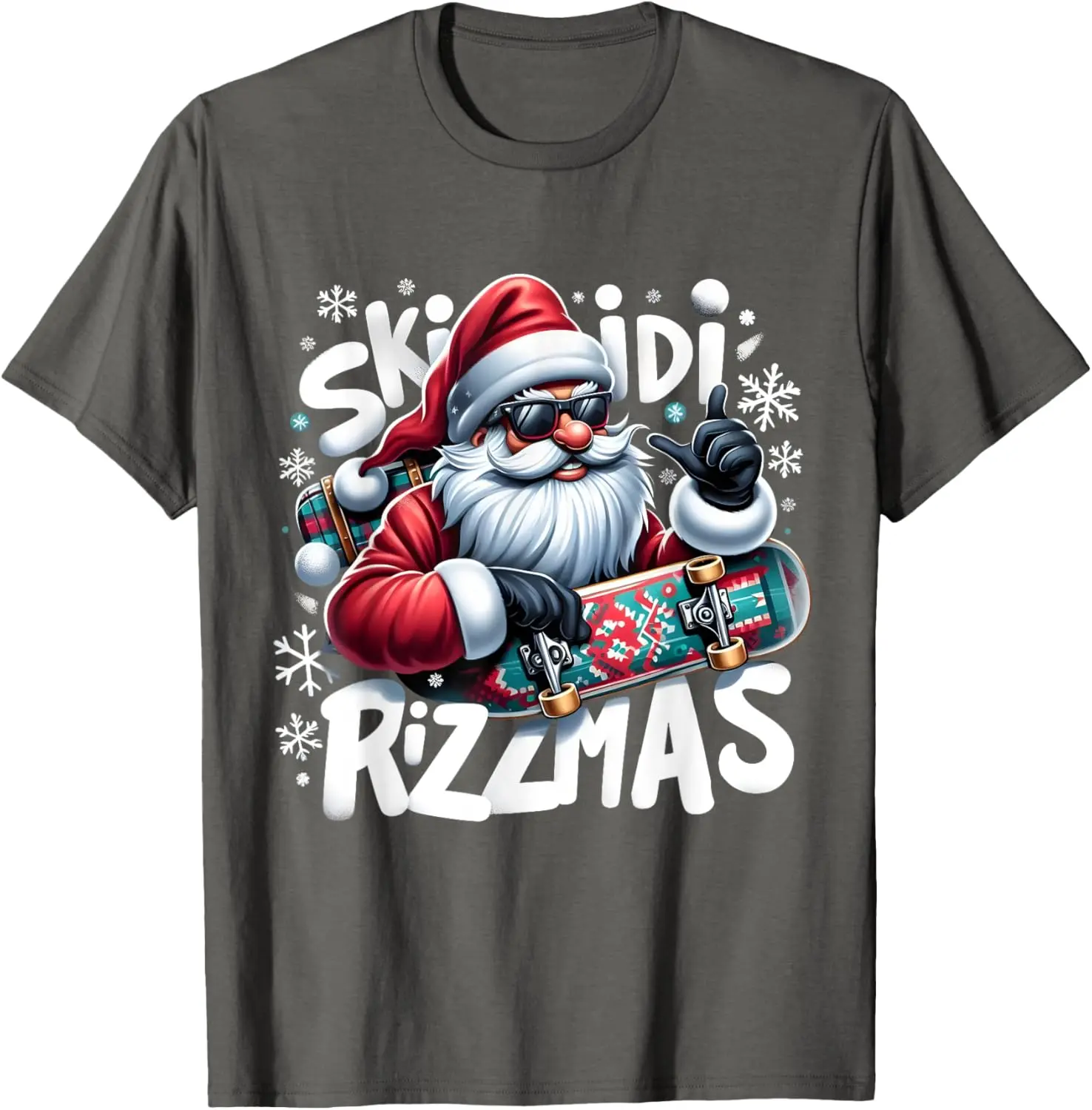 Skibidi Rizzmas Skater Santa Skibidi Rizzmas Xmas Christmas T-Shirt