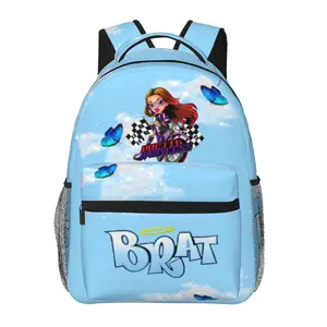 BRATZ all-over print laptop backpack with large capacity—ideal for daily commutes, business trips, hiking, casual cartoon merch, travel daypacks, school bags, and gifts for kids, women, and men.