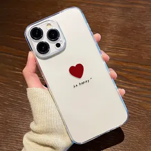 Phone Case - A Transparent Case with a Minimalist Heart Design Made of TPU, Providing Full Protection And Precise Fit for Iphone Iphone 6/7/8/X/Xs/Xr/Xs Max/11/12/13/14/15/16 Pro Max