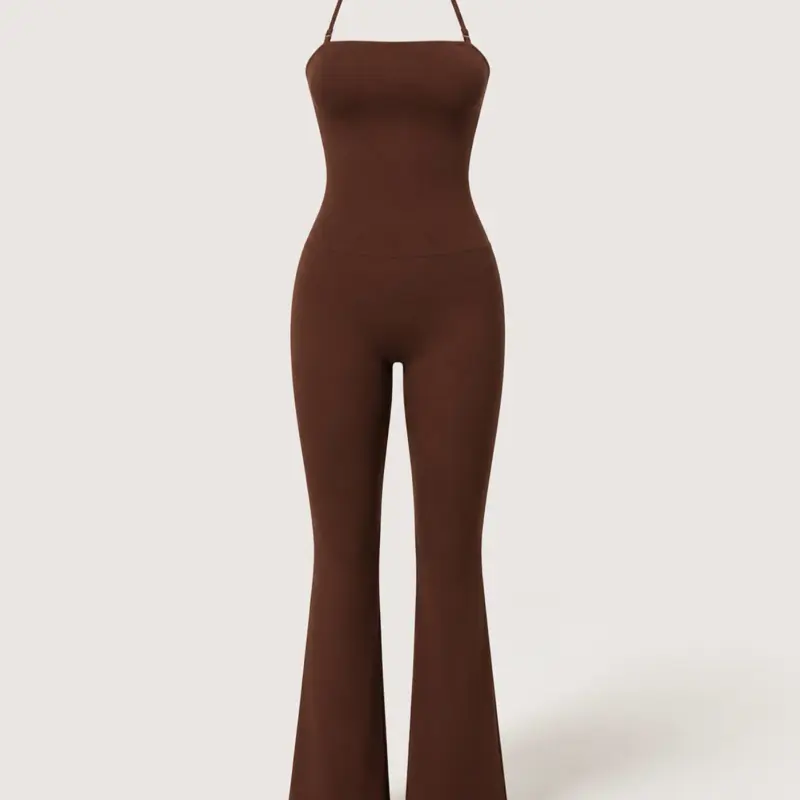 Women’s Halter Flare Shaping Jumpsuit
