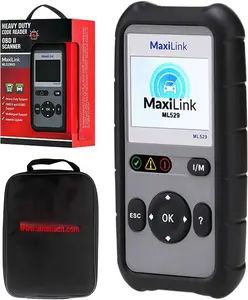 MaxiLink ML529 (Upgraded Ver. of AL519) Code Reader with Lifetime Software Update, AutoVIN for Quick DTC, Turning Off  Engine/Emission Light, OBDII Scanner with One-Click Smog Check