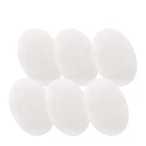 Eraser: Pebble - thin, round plastic - 6 Pack