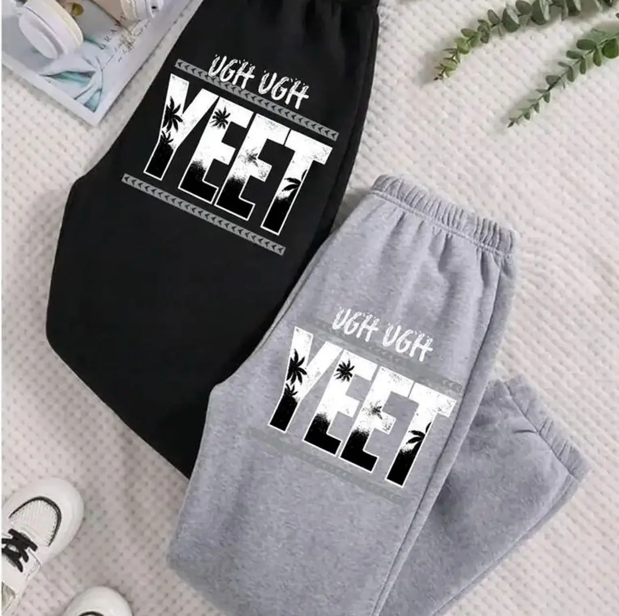YEET Jey Uso Four Letters Sweatpants, One Word Sweatpants, WWE Sweatpants, Main Event  Superstar, Gift for fans lover, Wrestling, Trendy Top Sweatpants, Cotton Graphic Casual Sweatpant, Trending 26 G