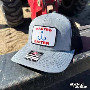 Master Baiter Embroidered Patch Hat - This hat comes with a FREE matching sticker!