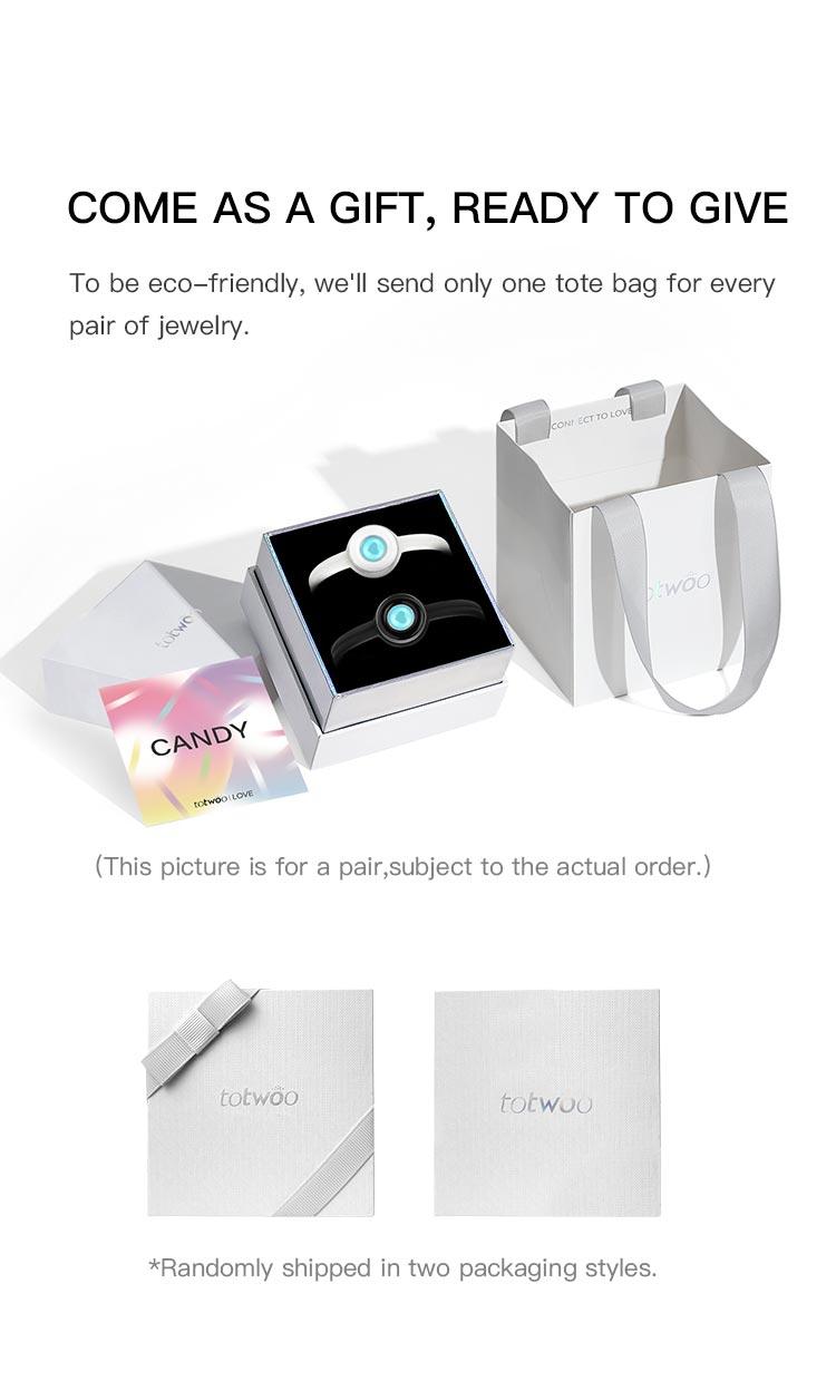 【emotional smart jewelry】totwoo Candy Original Long Distance Touch Bracelets Functional Love Connect Gift For Boyfriend or Girlfriend or your Family