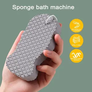 2 Counts Shower Exfoliating Bath Brush Fish Scale Pattern Bath Sponge Bathing Accessories for Home Bathroom Back Scrubber Random Color Personal