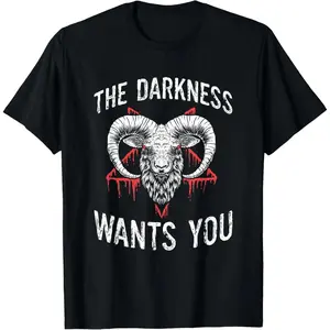 Men's Unisex-Adults Satanic Occult "It's Not a Cult. It's Team Building" Graphic T-Shirt, Black Short Sleeve Crew Neck Classic Fit Fashion Top, Small Casual Natural Fabric Sports Tee with Hall, Zac Brown Sphere Las Vegas Merch Themes