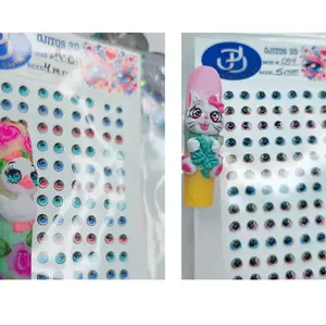 ojitos resinados autoadheribles