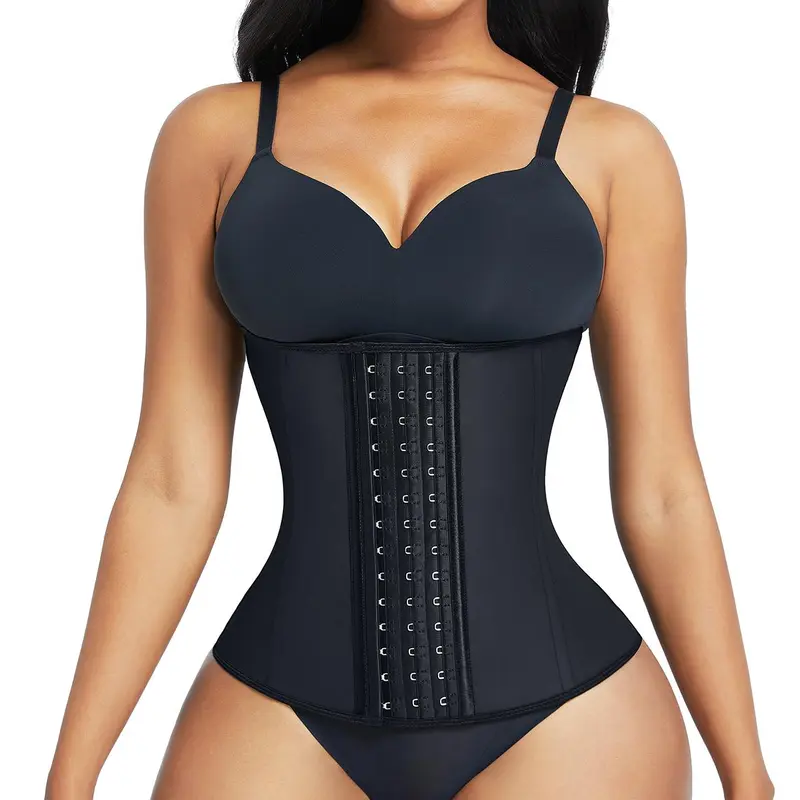 FeelinGirl Hook Latex Waist Trainer Waist Cincher Corset for Women Compression Fit Shapewear Womenswear Gorgeous Day waisttrainer Lady Underwear Basic Comfortable #newarrivals#SohoChic
