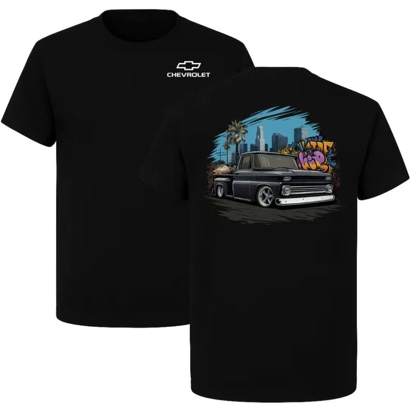 Chevrolet Classic Truck T-Shirt, Lowrider Pickup Graphic with Graffiti T-Shirt, Streetwear For Men and Women, Urban Style