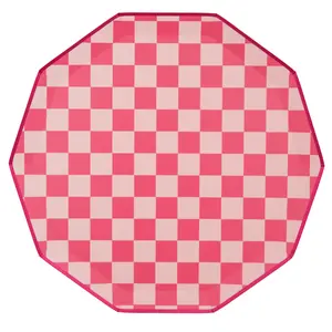 HAUTE PINK SIGNATURE LARGE CHECKER PLATES