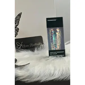 2023 Christmas Collection AUTHENTIC NEW STARBUCKS Winter White/Unicorn Prism Cold Cup Keychain/Ornament***Limited Edition Holiday Tumbler**