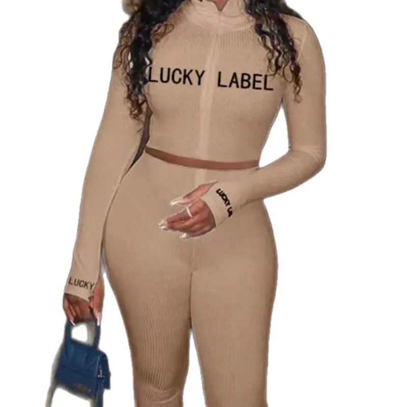Lucky Label Tan 2 piece legging set-Womanswear