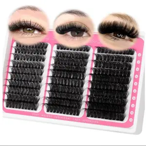 Lash Clusters 60D 80D 100D Mix Individual Lashes Clusters Luxury Versatile 3D Full Eyelash Clusters 12-18MM Thick Volume Cluster Eyelash Extensions Waterproof D Curly DIY Fake Mink Eyelashes Extension